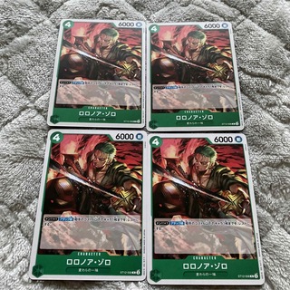 ゾロ　4枚　ワンピースカードゲーム　緑　ゾロサンジスタートデッキ(カード)