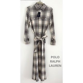 ポロラルフローレン(POLO RALPH LAUREN)のPOLO ラルフローレン　ワンピース　チェック　wool 米国購入　新品(ロングワンピース/マキシワンピース)