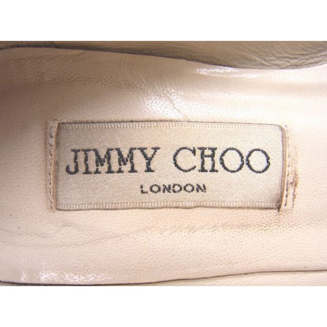JIMMY CHOO(ジミーチュウ)のJIMMY CHOO ジミーチュウ スエード リボン ポインテッドトゥ パンプス 表記サイズ35 1/2 (約22.5cm) 靴 シューズ グレージュ系 DD1213 レディースのアクセサリー(その他)の商品写真
