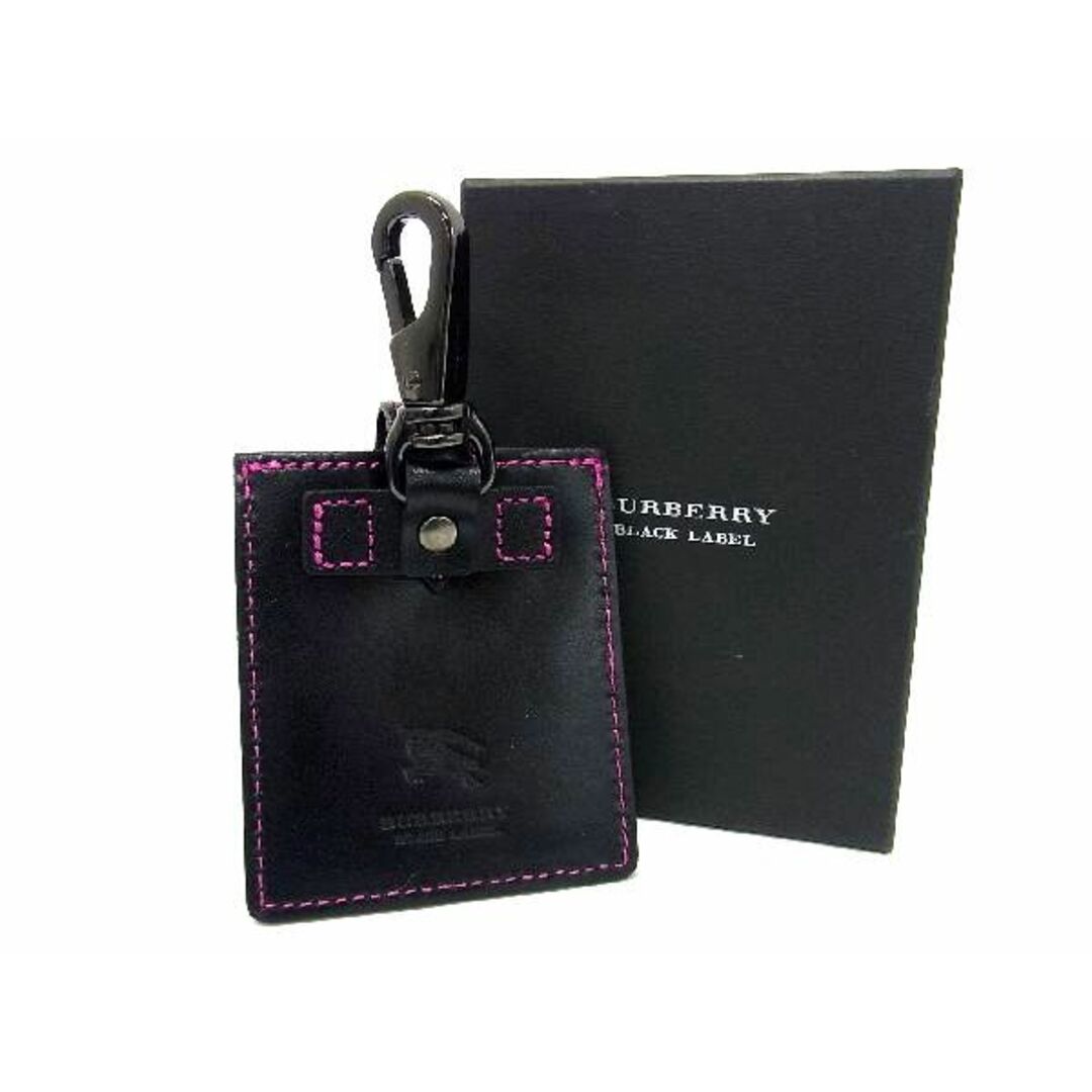 BURBERRY(バーバリー)の■極美品■ BURBERRY バーバリーブラックレーベル レザー iPodケース アイポッドケース キーホルダー ブラック系×ピンク系  DD3433 レディースのファッション小物(その他)の商品写真