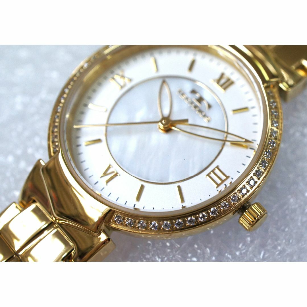 TECHNOS(テクノス)の【新品】 テクノス ゴールド シェル文字盤 レディース 時計 ウォッチ レディースのファッション小物(腕時計)の商品写真