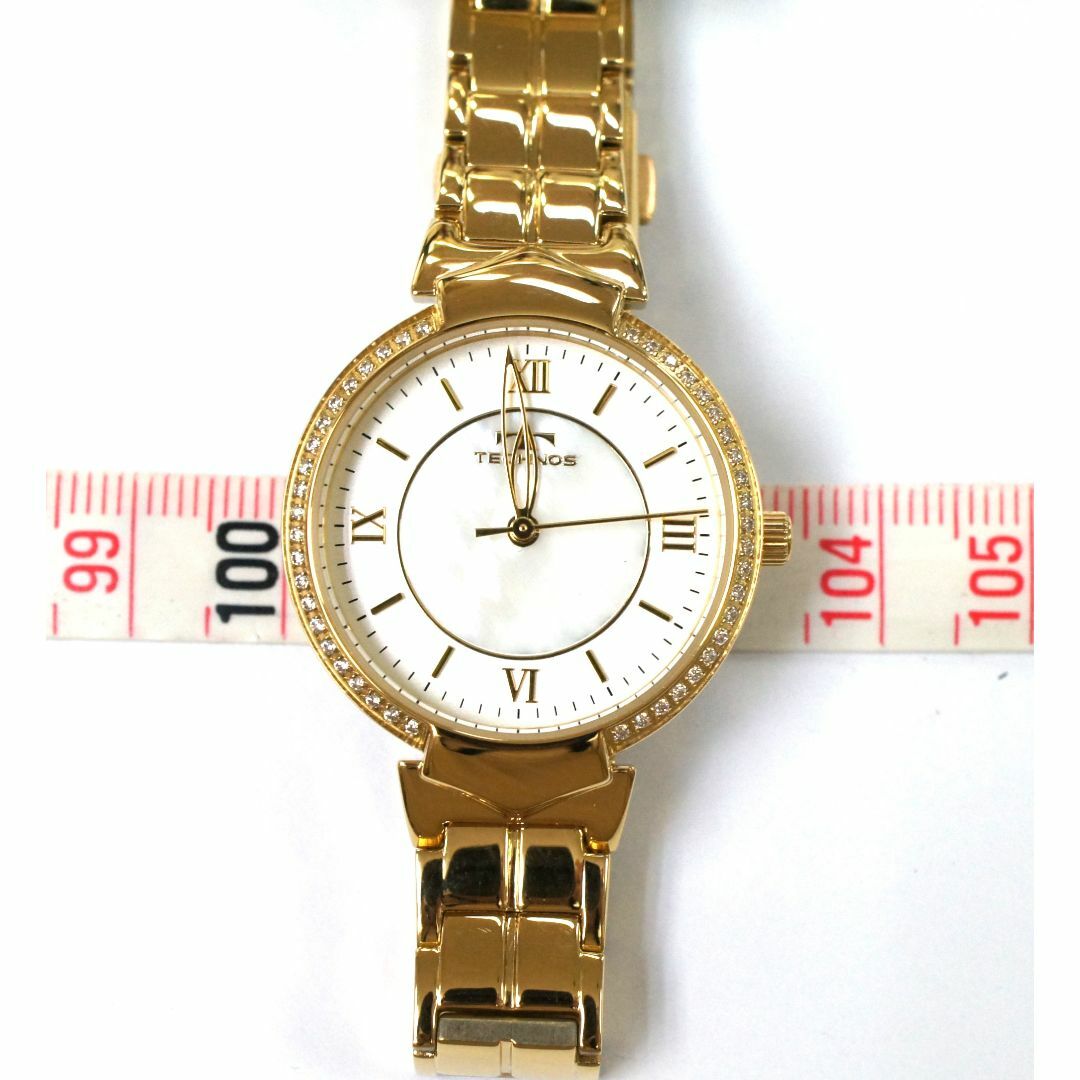 TECHNOS(テクノス)の【新品】 テクノス ゴールド シェル文字盤 レディース 時計 ウォッチ レディースのファッション小物(腕時計)の商品写真