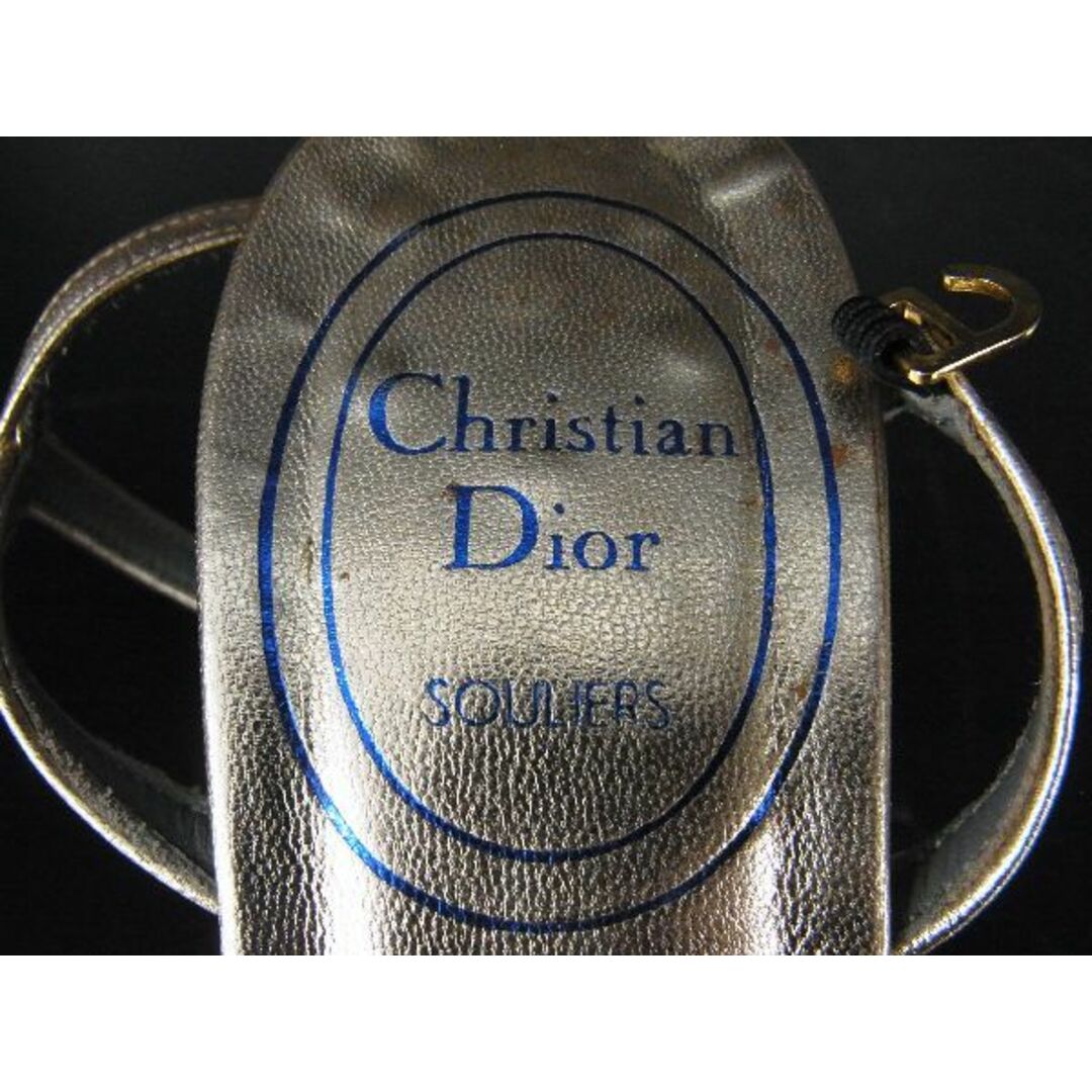 Dior(ディオール)のChristianDior クリスチャンディオール レザー アンクルストラップ ヒール パンプス サイズ5 (約22.0cm) 靴 シューズ ゴールド系 DD0707 レディースの靴/シューズ(ハイヒール/パンプス)の商品写真