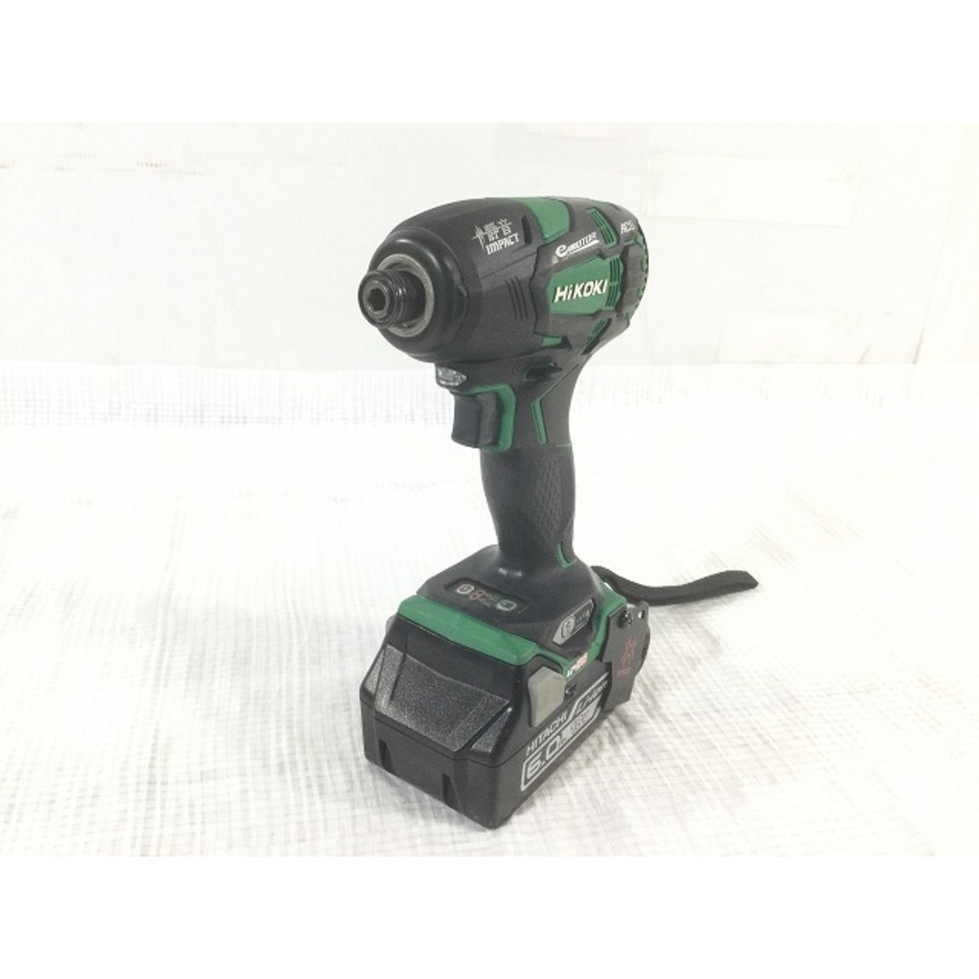 ☆比較的綺麗☆HiKOKI ハイコーキ 18V コードレス静音インパクトドライバー WHP18DBL 6.0Ahバッテリー1個(BSL1860)付 充電式 81738