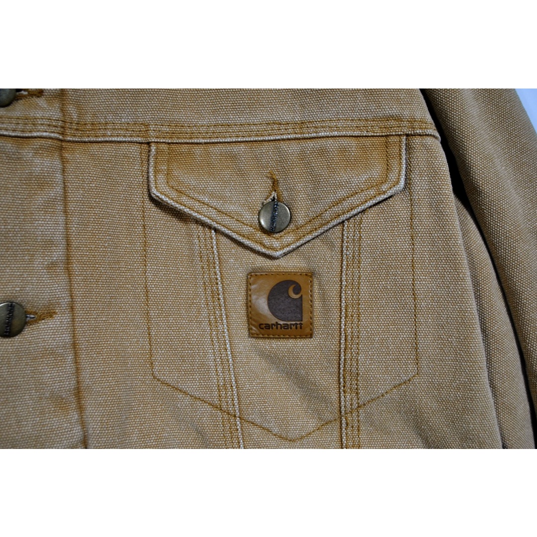 carhartt(カーハート)のカーハート サンドストーンジャケット 茶 L 古着 メンズのジャケット/アウター(Gジャン/デニムジャケット)の商品写真