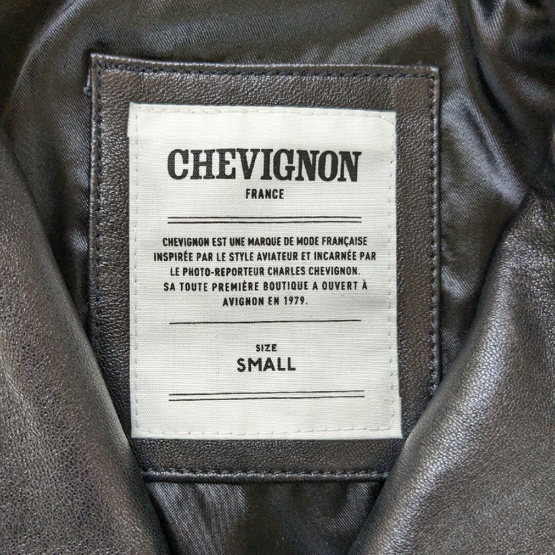 CHEVIGNON レザーライダースジャケット レディースのジャケット/アウター(ライダースジャケット)の商品写真