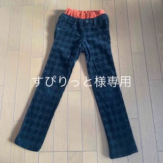 エフオーキッズ(F.O.KIDS)のFOKIDS  コーディロイパンツ　アーガイル　140cm  ブラック(パンツ/スパッツ)