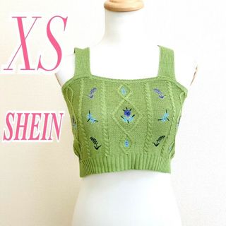 SHEIN シーイン ビスチェ ニット 刺繍の通販｜ラクマ