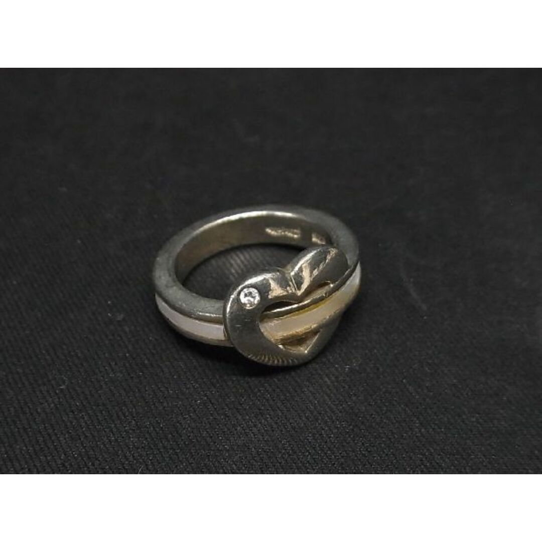 Folli Follie(フォリフォリ)のFolli Follie フォリフォリ SV925 ラインストーン ハート リング 指輪 アクセサリー 約8号 シルバー系 DD2434 レディースのアクセサリー(リング(指輪))の商品写真