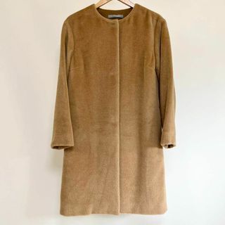 極美品 定価18万 Theory luxe アルパカウール ノーカラーコート