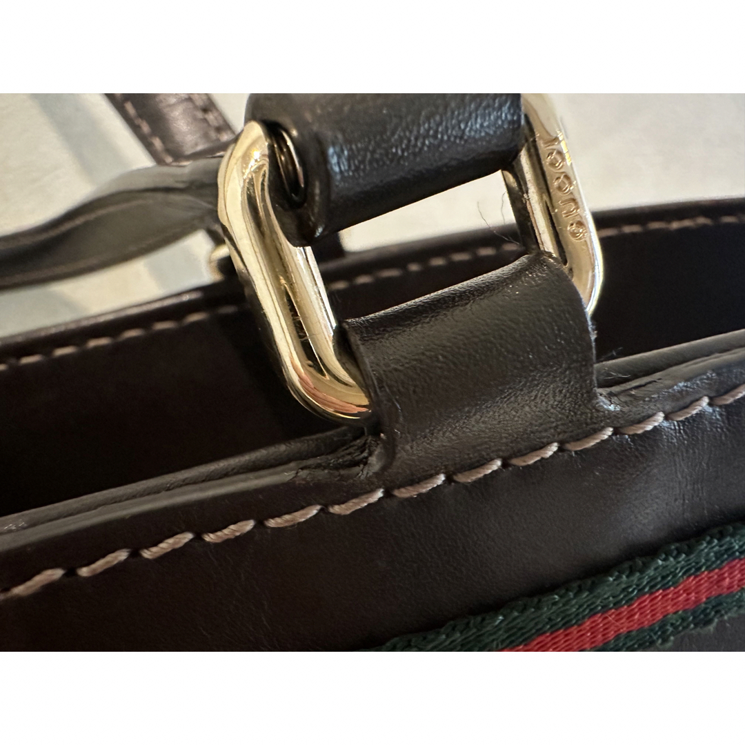 Gucci(グッチ)のGUCCI GGキャンバス シェリーライン ハンドバッグ　A4 レディースのバッグ(ハンドバッグ)の商品写真