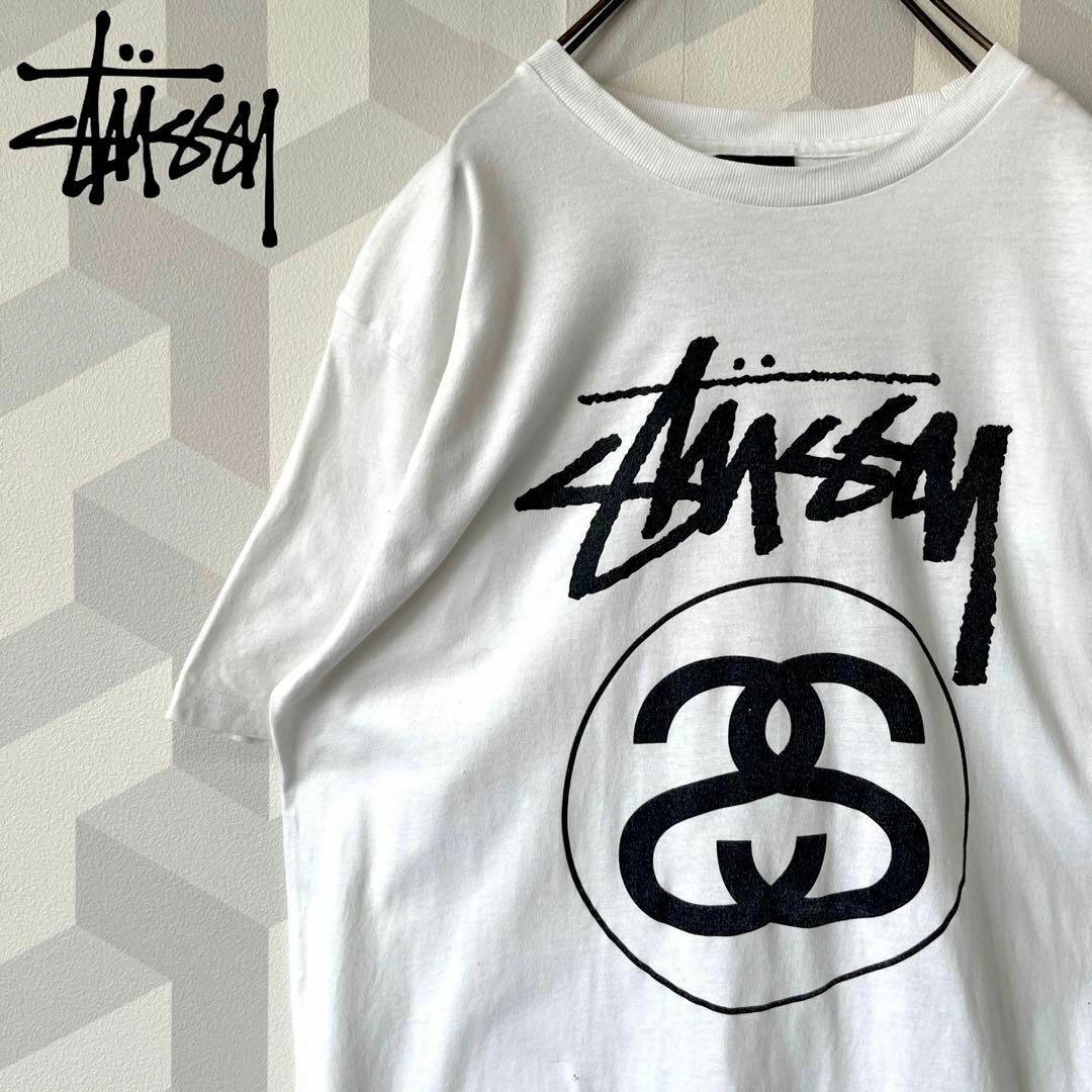 STUSSY - 【ステューシー】大きめMサイズ 定番 シャ◯ルロゴ Tシャツ ...