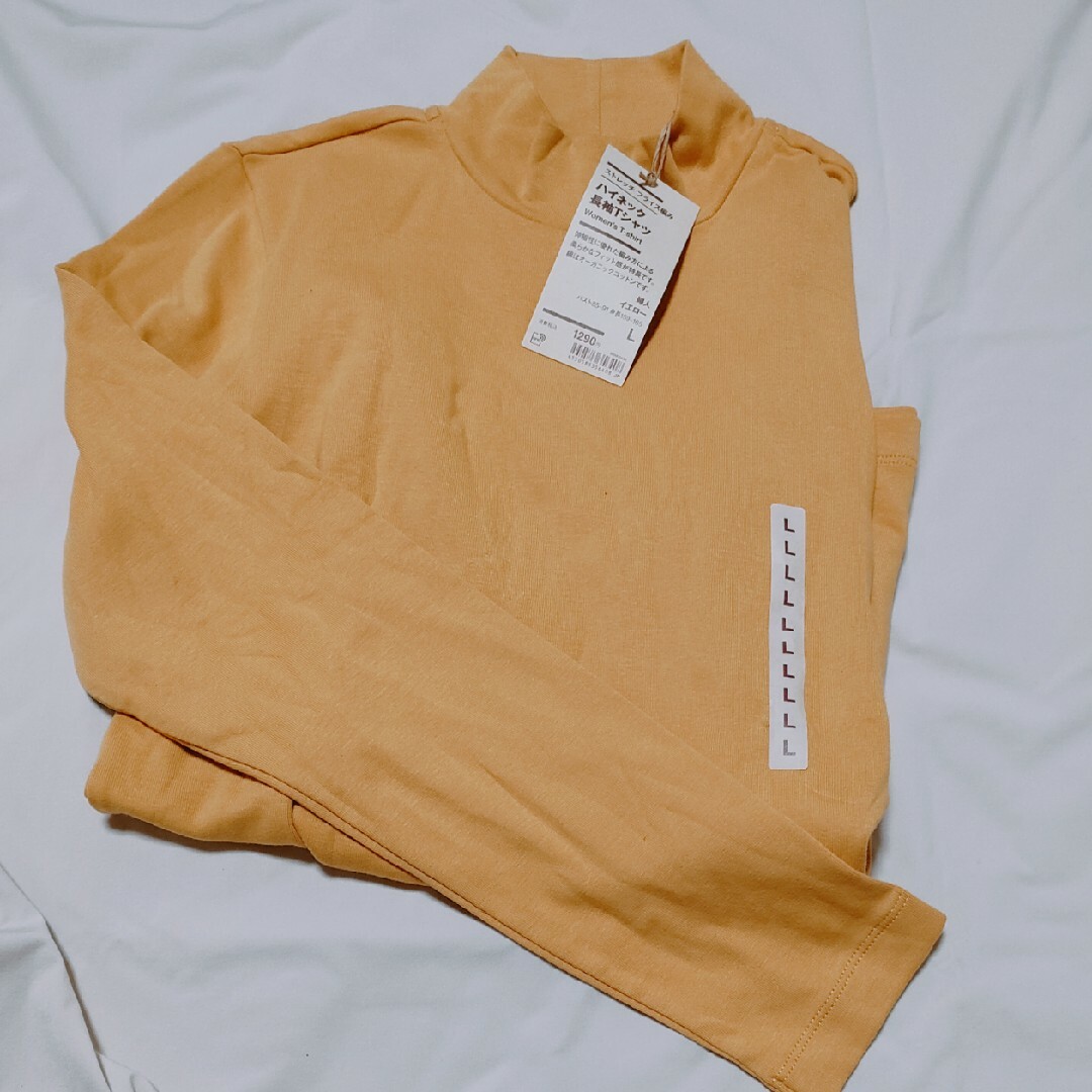 MUJI (無印良品)(ムジルシリョウヒン)の無印　ハイネック長袖Tシャツ レディースのトップス(カットソー(長袖/七分))の商品写真