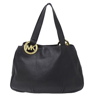 マイケルコース(Michael Kors)のマイケルコース Michael Kors バッグ レディース ブランド トートバッグ ショルダーバッグ レザー ブラック A4 大きめ 大容量 肩がけ おしゃれ おでかけ 黒【中古】(トートバッグ)