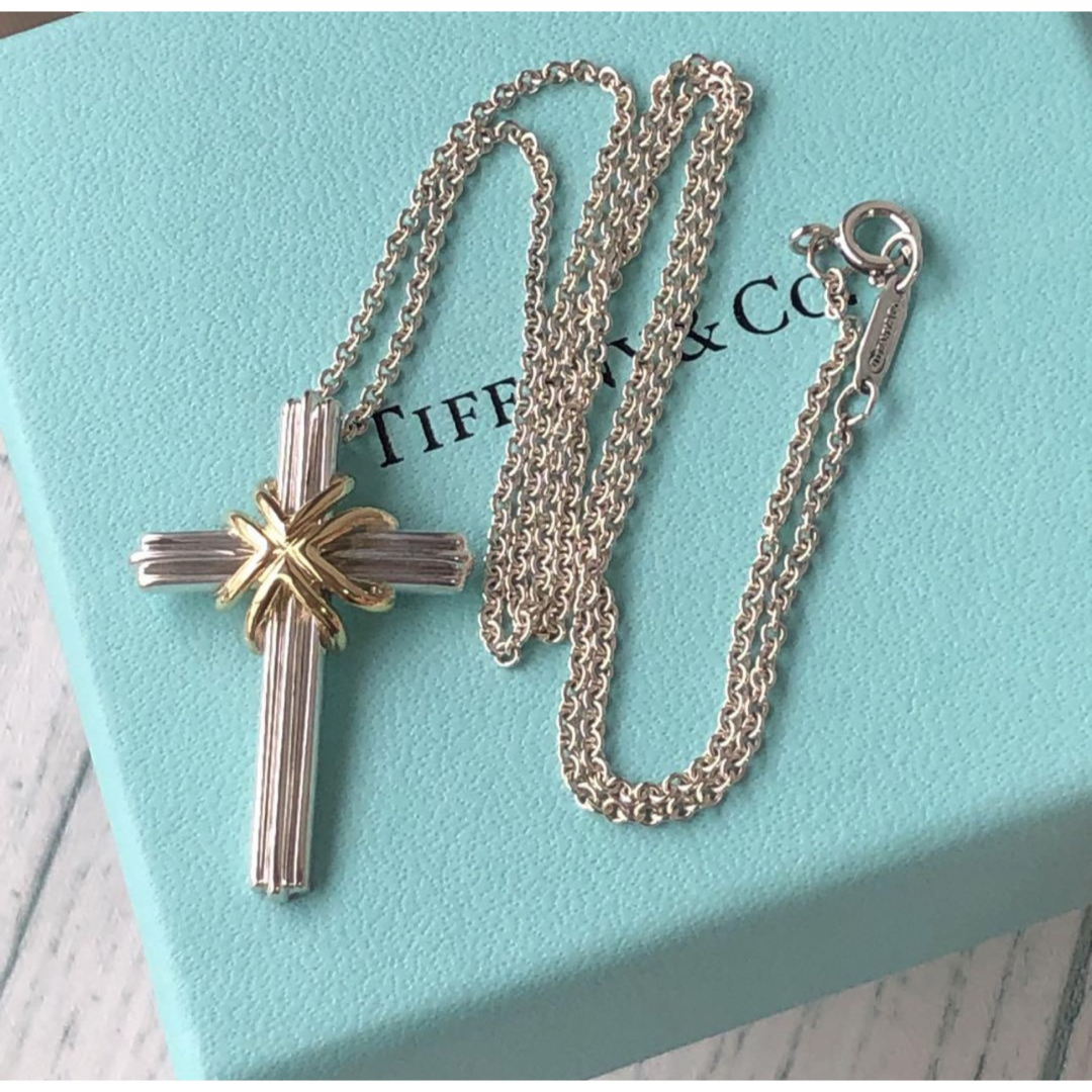 Tiffany　ティファニー　シグネチャー　クロス　コンビ　ネックレス　☆