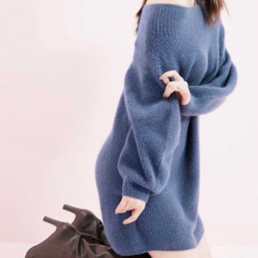 スナイデル snidel ラクーンミニニットワンピース NVY ネイビー スナイデル snidel ラクーンミニニットワンピース NVY ネイビー