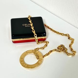 セリーヌ(celine)のCELINE セリーヌ ヴィンテージ サークル ゴールド ネックレス☆(ネックレス)