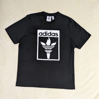 アディダス(adidas)のアディダス　メンズTシャツ ブラック　ビッグロゴ　ロゴ(Tシャツ/カットソー(半袖/袖なし))