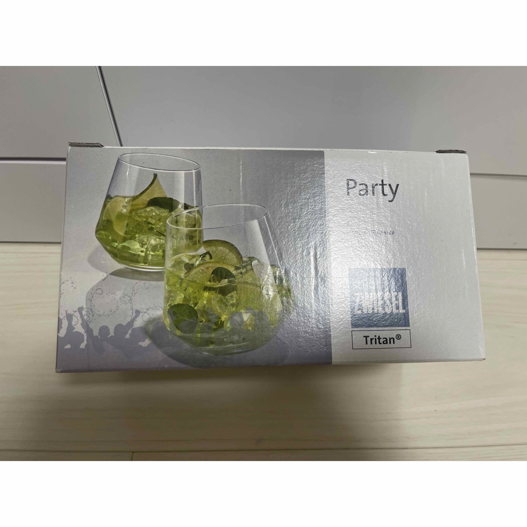 新品未使用　ツヴィーゼル　クリスタルグラス　　party グラス　2個セット インテリア/住まい/日用品のキッチン/食器(グラス/カップ)の商品写真