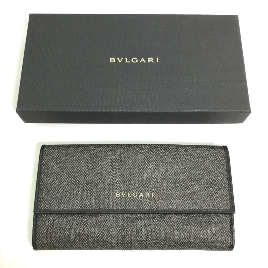 BVLGARI - ブルガリ BVLGARI ロゴ 33385 Wホック 長財布 PVC BVLGARI - ブルガリ BVLGARI ロゴ 33385 Wホック 長財布 PVC