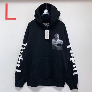 ワコマリア(WACKO MARIA)の黒L【WACKOMARIA】TUPAC HOODIE／新品タグ付／送料込(パーカー)