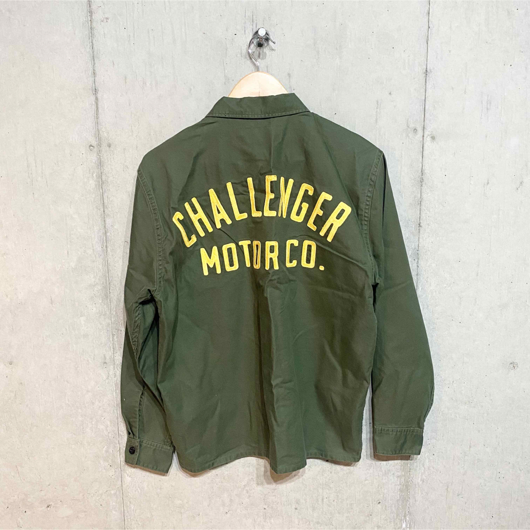 CHALLENGER MOTOR CO. SHIRT オリーブチャレンジャー