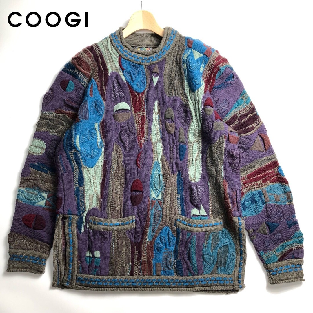 COOGI クージー　レア　90s  ニット　セーター　メンズ　L 総柄