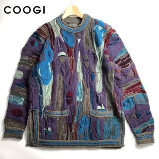 クージー(COOGI)のCOOGI クージー　レア　90s  ニット　セーター　メンズ　L 総柄(ニット/セーター)