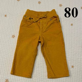 ベビーギャップ(babyGAP)のbaby GAPコーデュロイパンツ　イエロー80(パンツ)