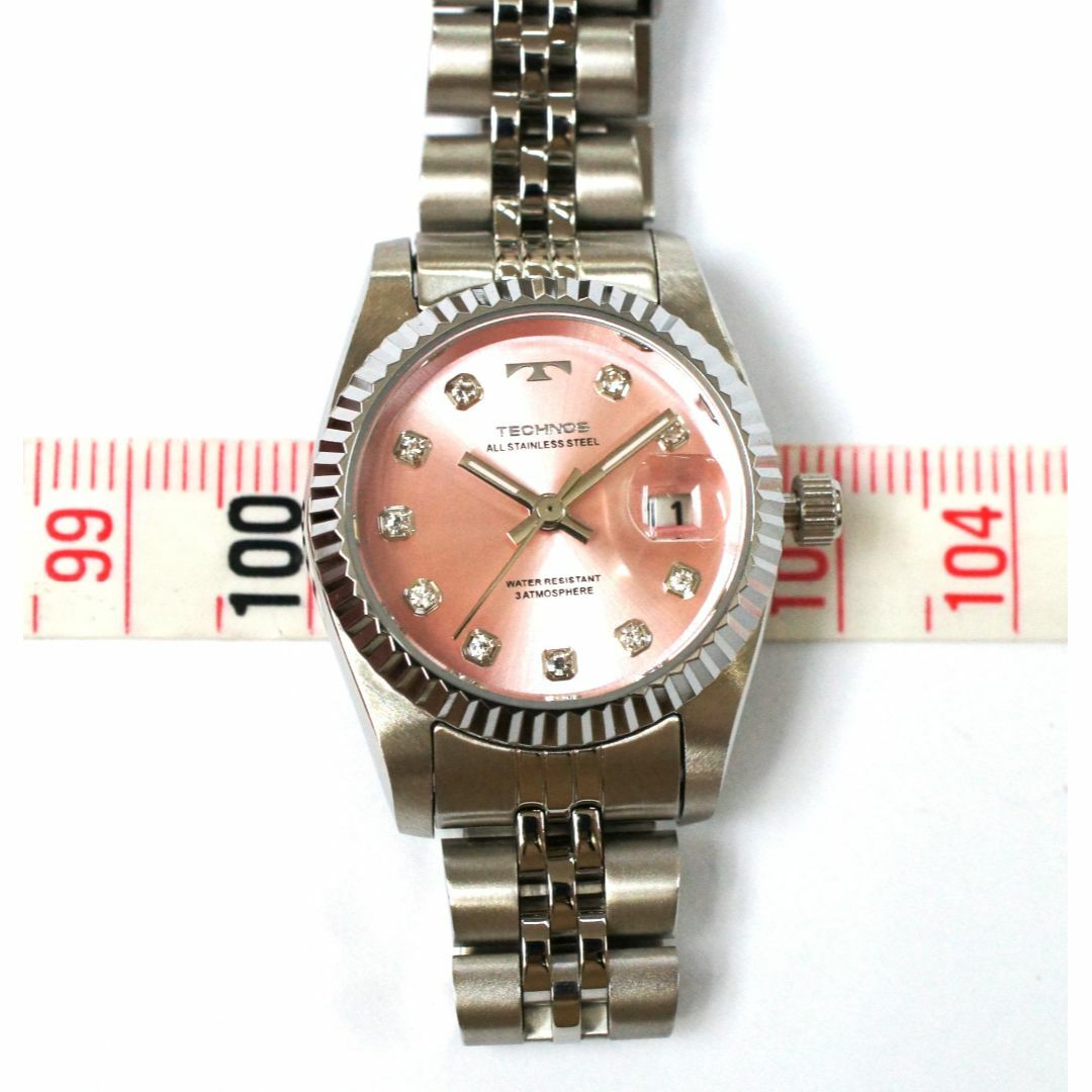 TECHNOS(テクノス)の【新品】 テクノス ピンク文字盤 10ポイント レディース 時計 ウォッチ レディースのファッション小物(腕時計)の商品写真