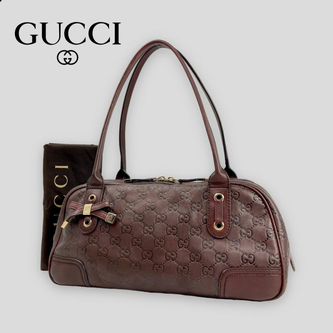 Gucci - □グッチ・GUCCI□ シマレザー ミニボストン GG プリンシー