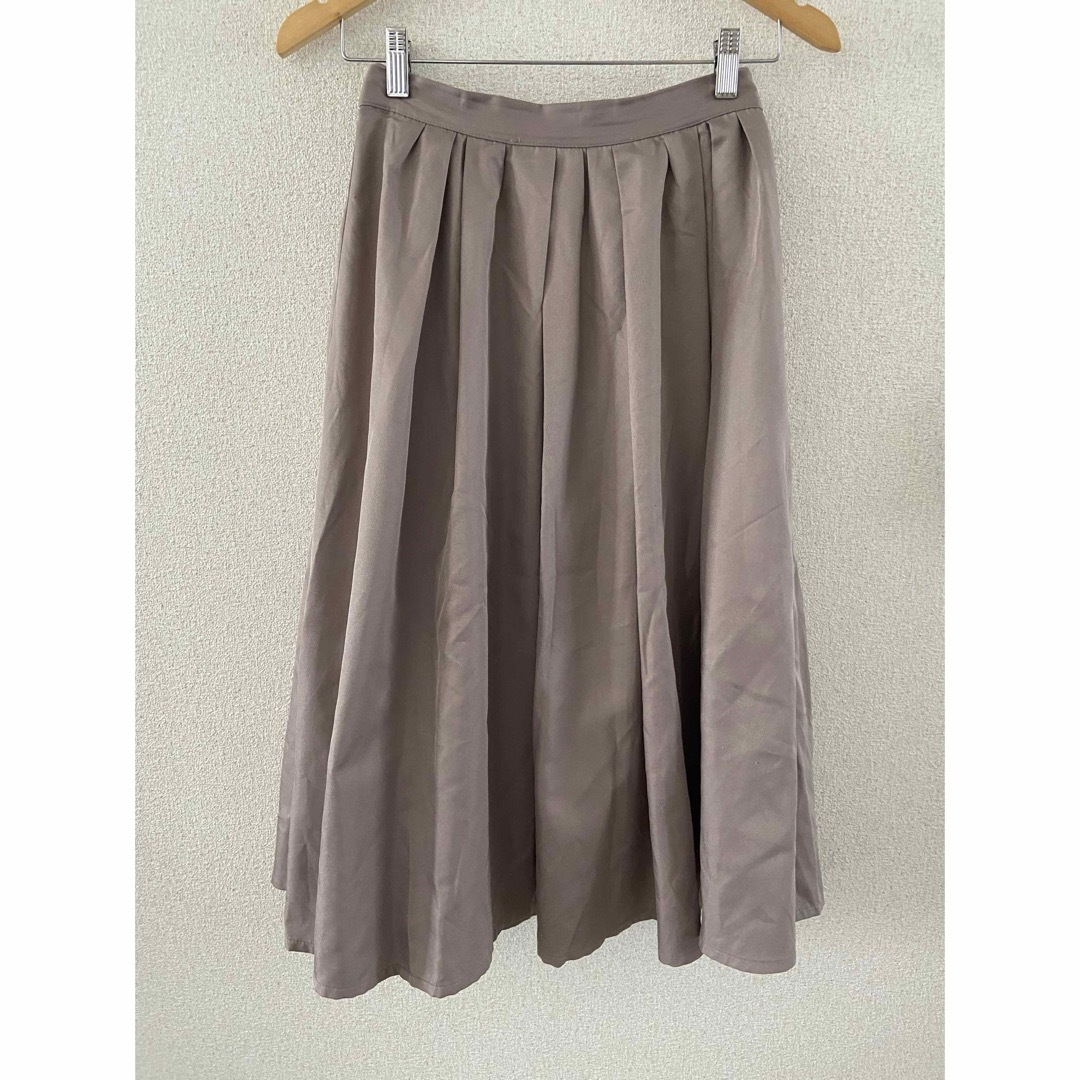 clear(クリア)のclear クリア フレアスカート ピンク ブラウン Fサイズ レディースのスカート(ロングスカート)の商品写真