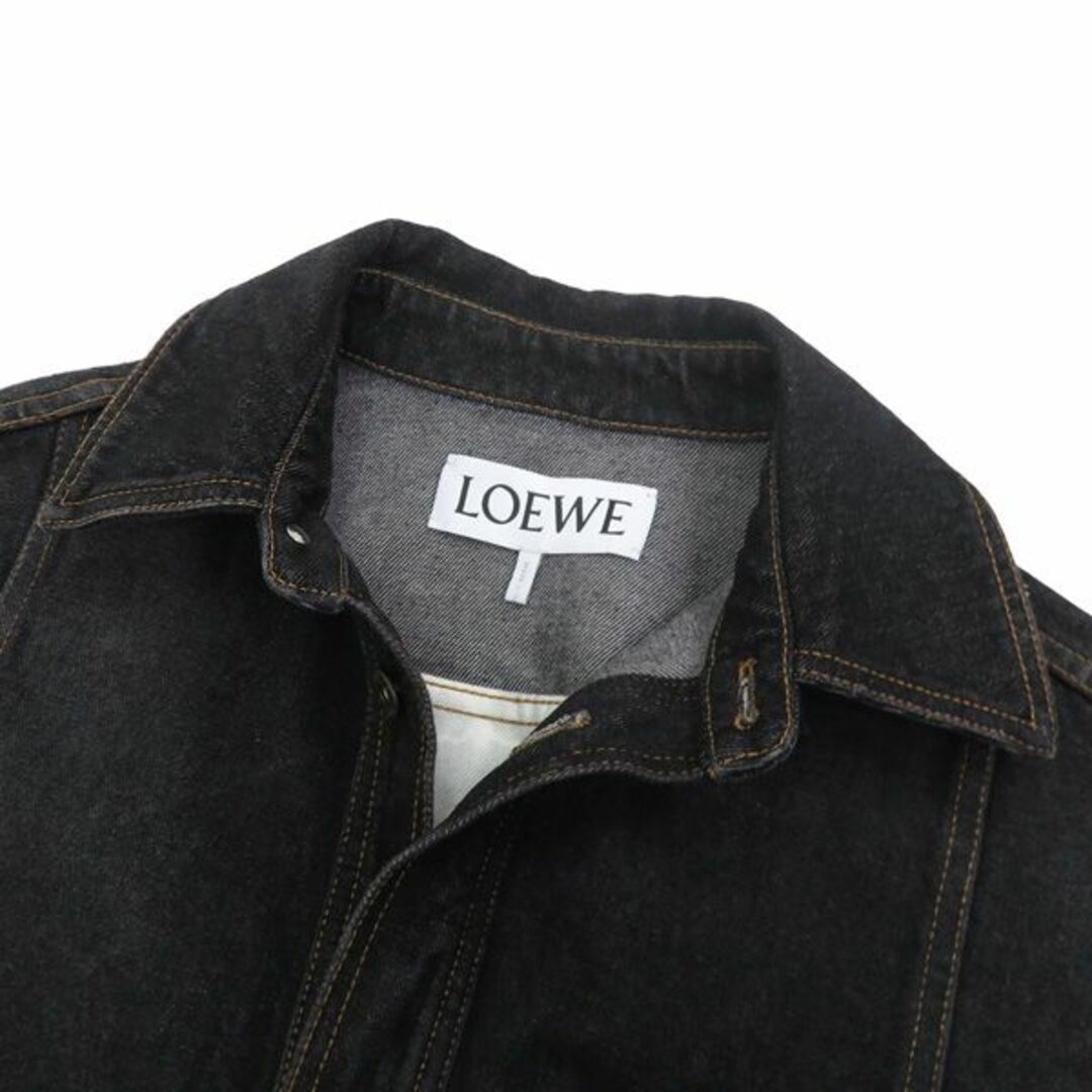 LOEWE(ロエベ)の美品 LOEWE ロエベ 2021AW パンジー プリントパネル オーバーシルエット デニム シャツ ジャケット 45983 メンズのジャケット/アウター(Gジャン/デニムジャケット)の商品写真