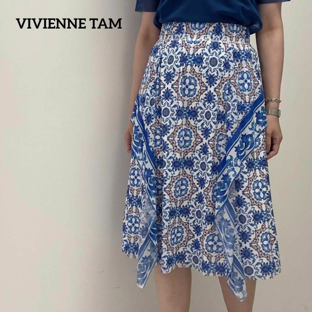 極美品 VIVIENNE TAM トルコ風タイル柄 パワーネットスカート 40のサムネイル