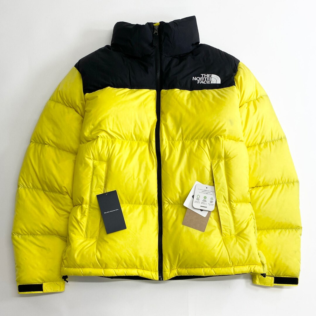 71k11 《新品タグ付き》THE NORTH FACE ザノースフェイス ヌプシ ダウンジャケット XL イエロー×ブラック ND9223450身幅