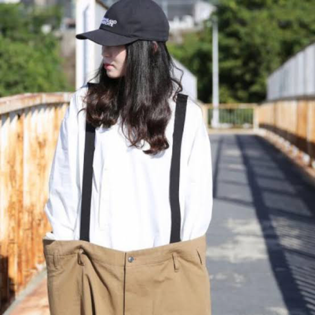 【19AW my beautiful landlet サスペンダービッグパンツ】