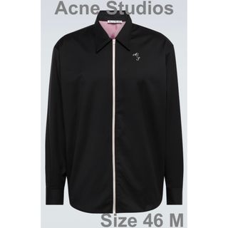 【新品未使用】ACNE STUDIOS ウールブルゾンシャツジャケット 黒 M