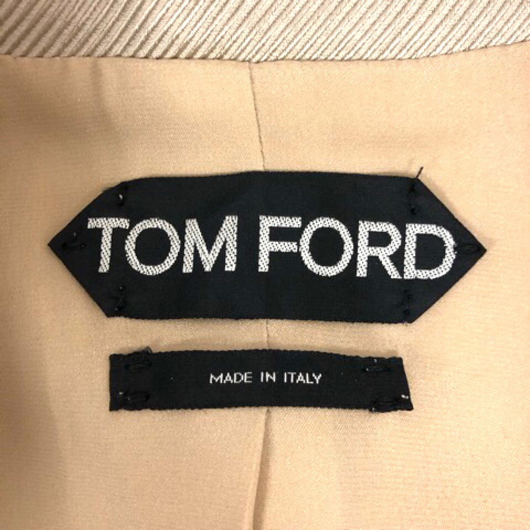 TOM FORD(トムフォード)のトムフォード スーツ セットアップ ジャケット 光沢 36 42 ベージュ レディースのフォーマル/ドレス(スーツ)の商品写真