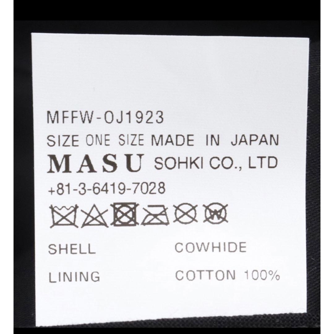 激レア　MASU★23aw 羽根付き　レザーキャップ