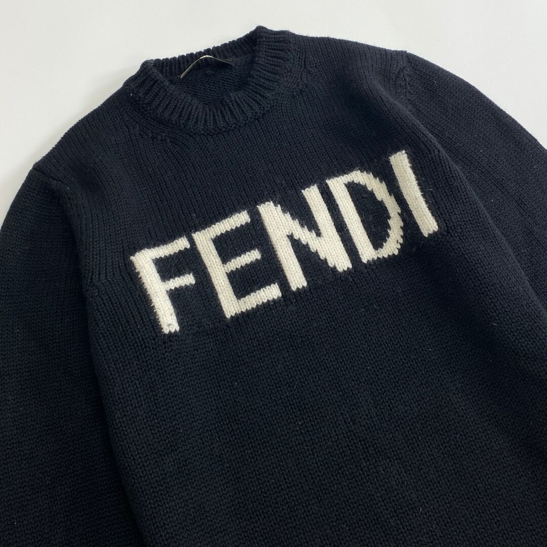 FENDI - 71k11 FENDI フェンディ フロントロゴ ニットセーター 2021AW