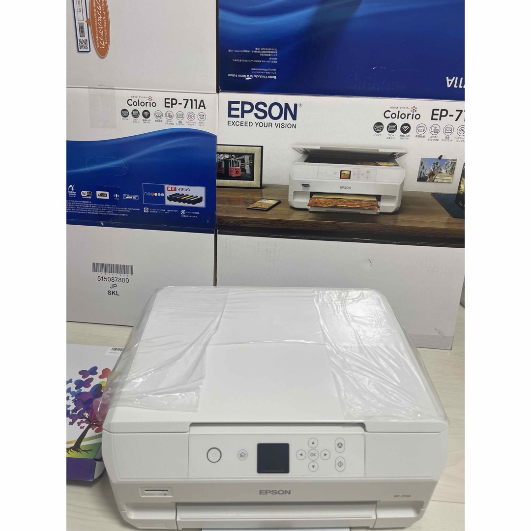 超美品　エプソン　EPSON EP-711A プリンター　インクのおまけ9個付き