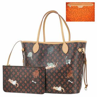 ルイヴィトン(LOUIS VUITTON)のルイヴィトン ネヴァーフルMM キャットグラム キャンバス レザー ブラウン 茶 レディース メンズ ユニセックス 未使用 1537(トートバッグ)