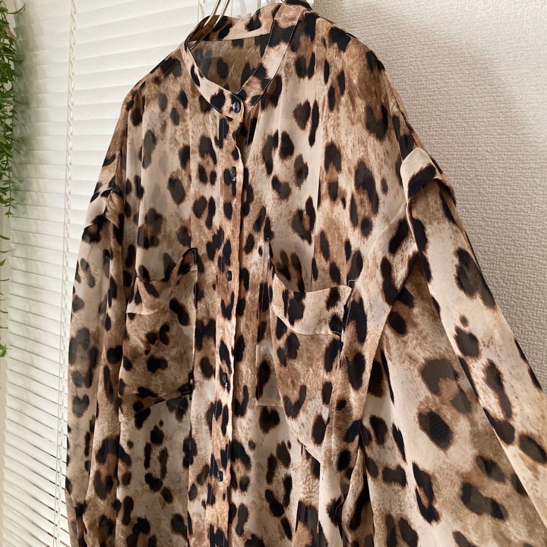 CITYSHOP(シティショップ)のCITYSHOP LEOPARD シャツ レオパード ヒョウ柄 レディースのトップス(シャツ/ブラウス(長袖/七分))の商品写真