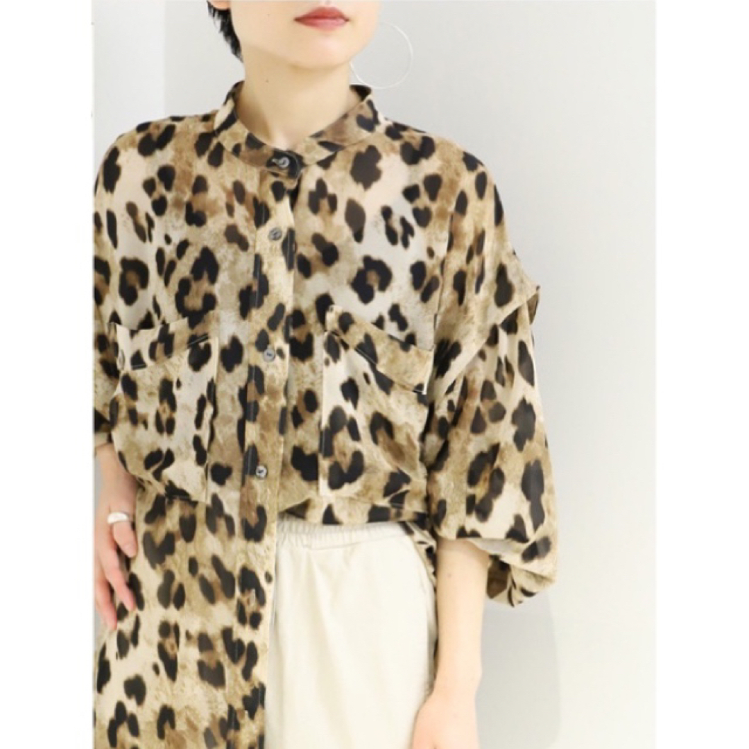 CITYSHOP(シティショップ)のCITYSHOP LEOPARD シャツ レオパード ヒョウ柄 レディースのトップス(シャツ/ブラウス(長袖/七分))の商品写真