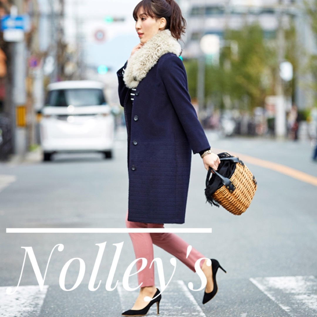 NOLLEY’S  ノーリーズ ノーカラー コート 38