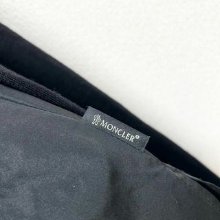 美品 MONCLER 異素材コンビ レース ニットカットソー ブラック XXS