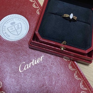 カルティエ(Cartier)のカルティエ　トリニティソリテールマーキスダイヤ0.36ct　15号(リング(指輪))