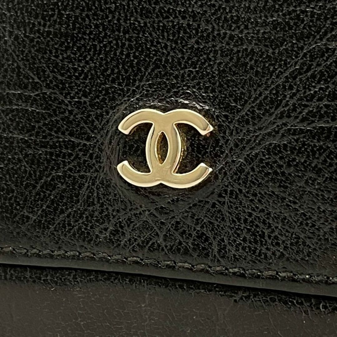 ■CHANEL シャネル■ ココマーク Wホック 三折り財布 レザーウォレット