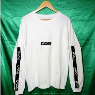 ルーカ(RVCA)のRVCA ルーカ メンズ ロンT テープロゴ　白(Tシャツ/カットソー(七分/長袖))