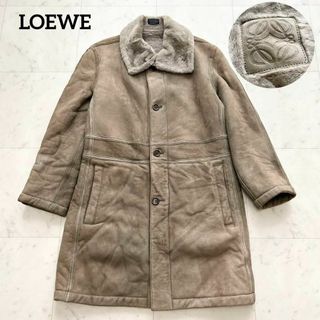 ロエベ(LOEWE)のLOEWE ラムレザー ムートンロングコート ライトベージュ 50(その他)